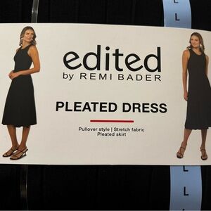 Edited by Remi Bader Black Pleated Dress